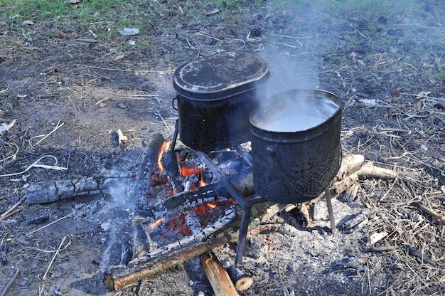 Kochen am Lagerfeuer