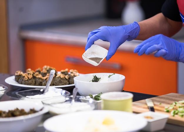 Foto kochen sie in der küche