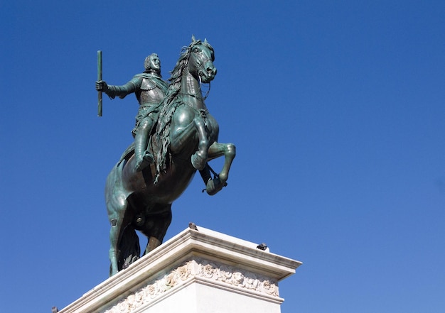 Königlicher Palast der Statue von Philipp IV. Madrid