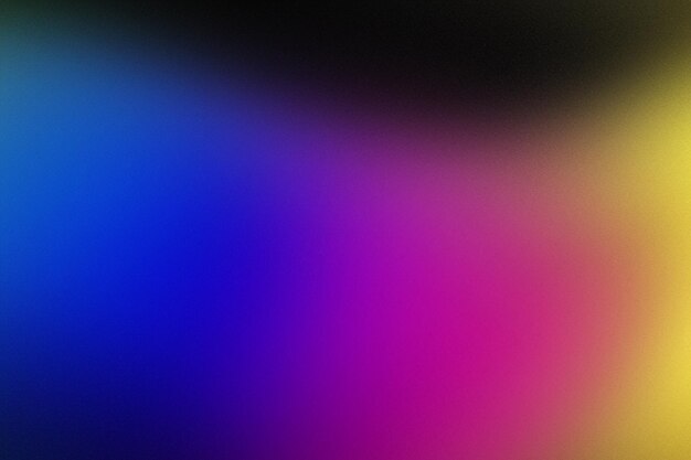 Körniger Gradient-Hintergrund Blau rosa Gelb abstrakt leuchtende Farbe Welle Schwarz dunkler Hintergrund Lärm