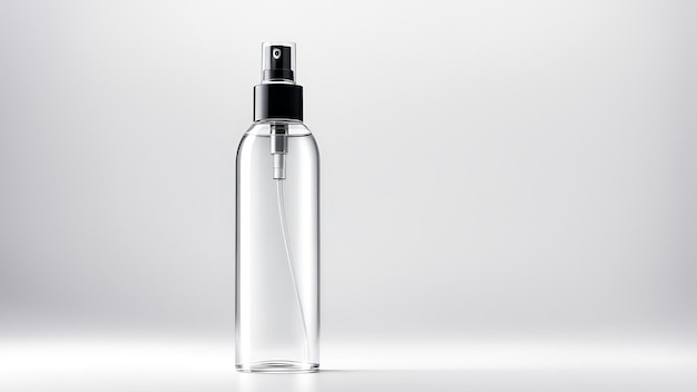 Körpernebelsprayflasche auf weißem Hintergrund