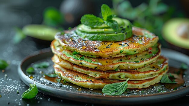 Foto köstliche avocado-pancakes