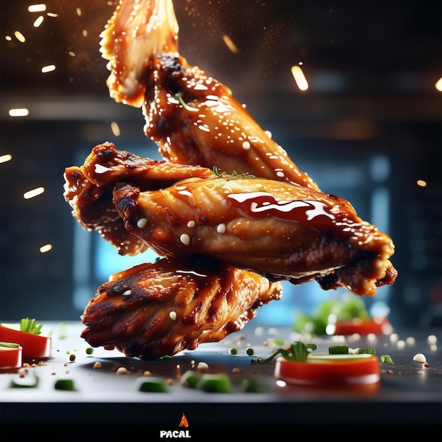 Köstliche BBQ Chicken Wings sind eine beliebte Vorspeise zum Grillen oder knusprigen Backen von Chicken Wings