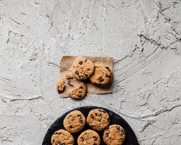 Köstliche Cookies Draufsicht