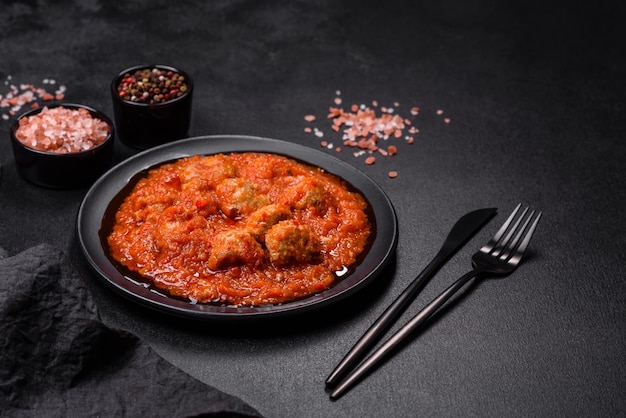 Köstliche Fleischbällchen aus Hackfleisch in einer würzigen Tomatensauce