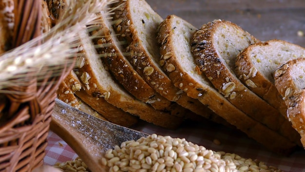 Köstliche frische Mischung aus Brot Food Concept