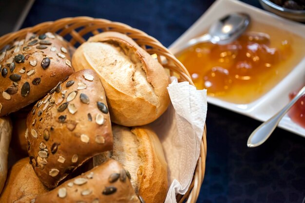 Foto köstliche frische mischung aus brot food concept