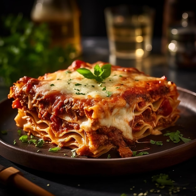 Foto köstliche hausgemachte italienische lasagne