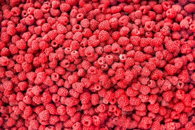 Foto köstliche himbeeren als hintergrund