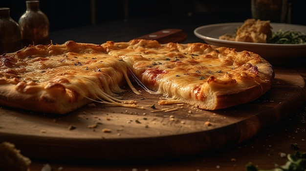 Köstliche italienische Pizza mit geschmolzenem Käse und einer Vielzahl anderer geschmackvoller Zutaten