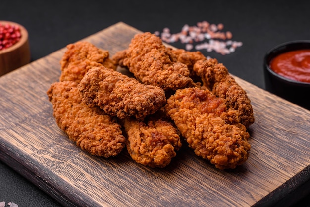 Köstliche, knusprige, gebratene Hühnerflügel, gegrillt mit Gewürzen und Kräutern