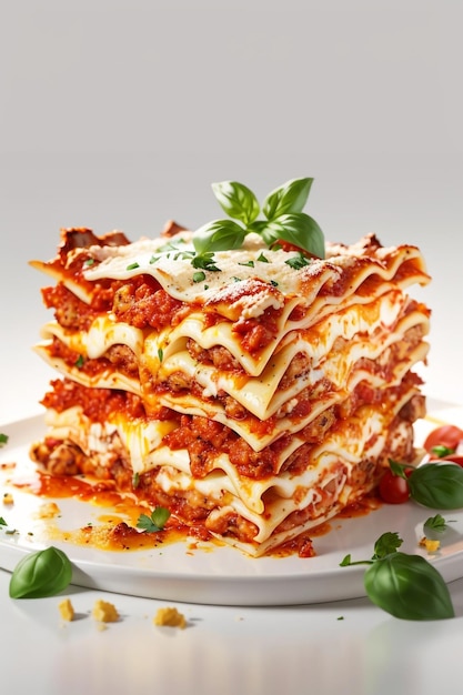 Köstliche Lasagne auf dem Teller