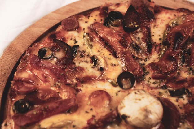 Foto köstliche mischung pizza italienisches essen