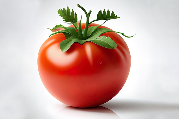 Köstliche natürliche Tomaten mit weißem Hintergrund Generative Ai