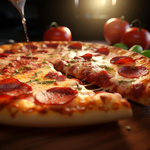 Köstliche Peperoni-Pizza mit Käse Generative Ai