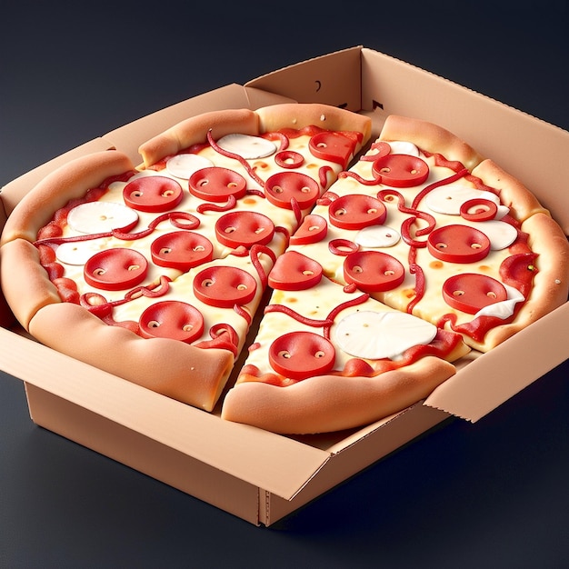 Köstliche Pizza erzeugte KI