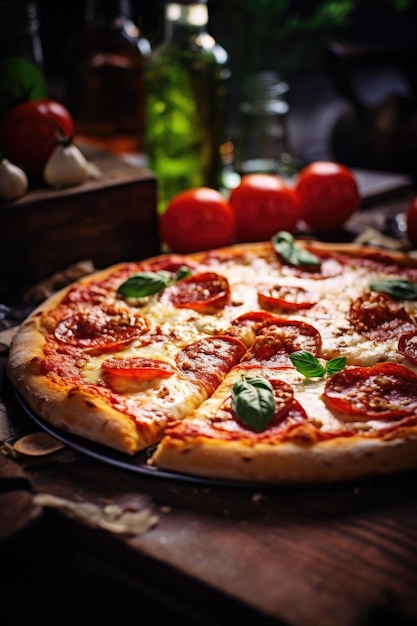 Köstliche Pizza italienische Küche Gourmet-Essen