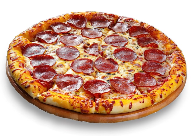 Köstliche Pizza mit geschmolzenem Käse und knusprigen Rändern, perfekt für Lebensmittel- und Menüwerbung