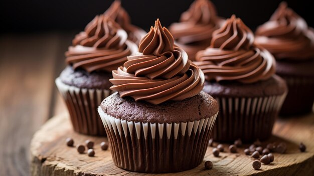 köstliche Schokoladen-Cupcakes, die durch ein neuronales Netzwerk erzeugt wurden