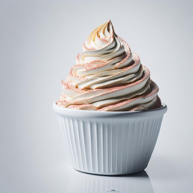 Köstlicher Cupcake isoliert auf weißem Hintergrund Generative KI