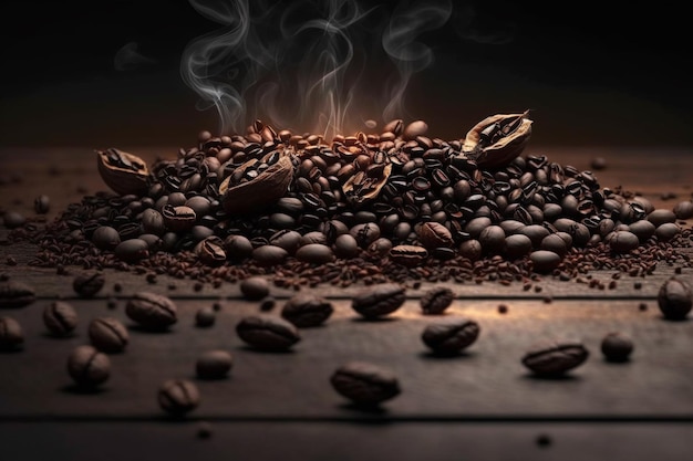 Köstlicher heißer und verspielter Bio-Kaffee mit hochwertigen und frischen Bohnen mit exzellentem Servieren und kreativem Design und Dekor