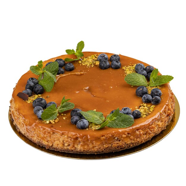 Köstlicher Käsekuchen mit gesalzener Karamellsauce