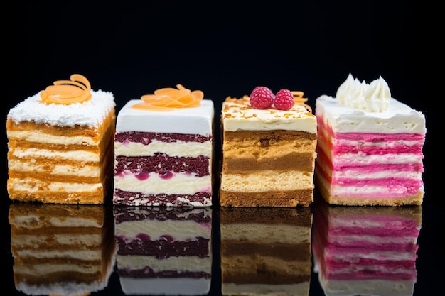 Köstlicher Kuchen mit Erdbeeren in hoher Winkel