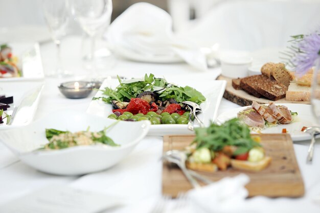 Köstlicher Salat bei einem Bankett