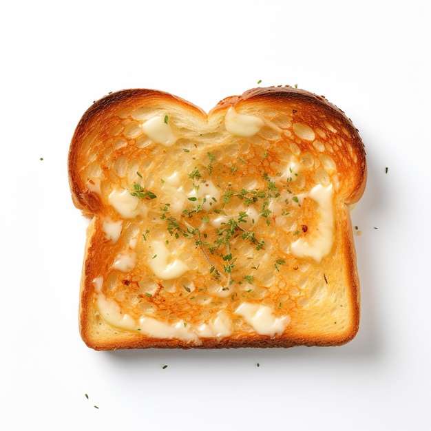 Köstlicher Toast auf weißem Hintergrund, generiert mit KI
