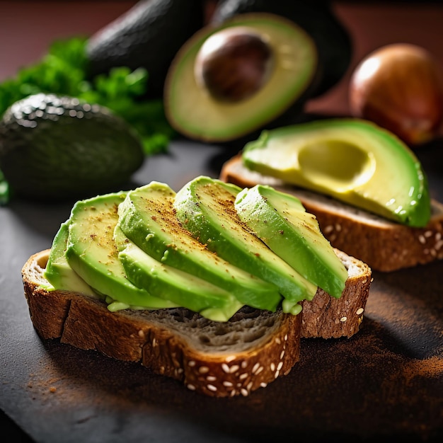 Köstliches Brot mit Avocado