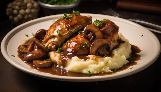 Köstliches französisches Rindfleisch bourguignon coq au vin Rindfleisch Eintopf Lebensmittelfotografie