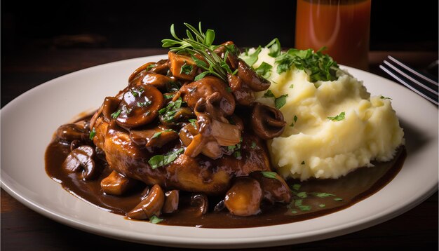 Köstliches französisches Rindfleisch bourguignon coq au vin Rindfleisch Eintopf Lebensmittelfotografie