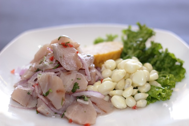 Köstliches frisches Ceviche-Gericht