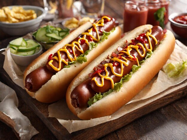 Köstliches Hotdog-Foto