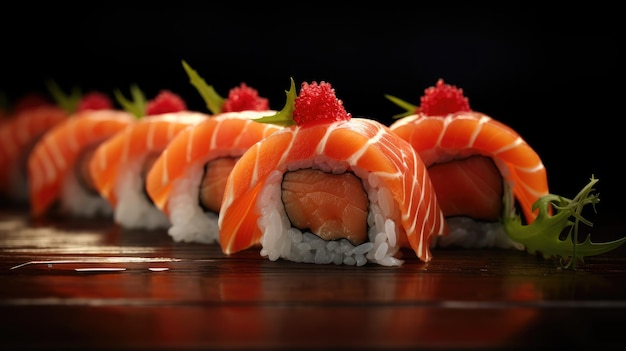 köstliches Lachs-Sushi-Nigiri