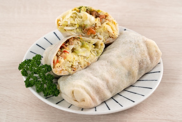 Köstliches popiah lumpia taiwanesisches Frühlingsrollenessen