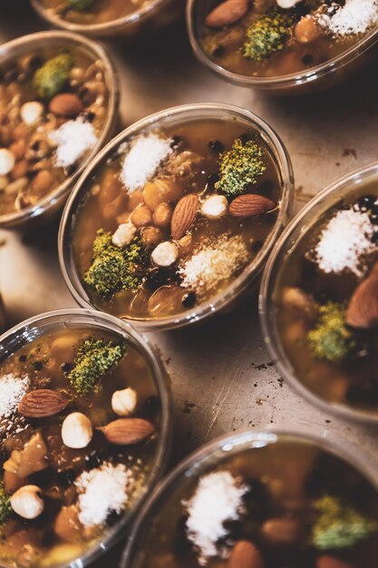 Köstliches traditionelles türkisches Dessert ashure