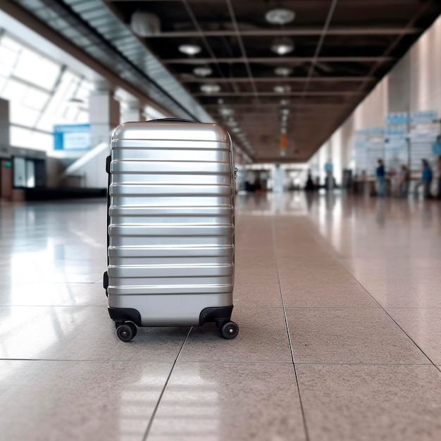 Koffer allein im Terminal generiert mit KI