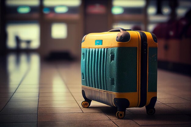 Koffer im Flughafenterminal Reise- und TourismuskonzeptGenerative AI