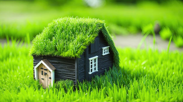 Ökohaus, grünes und umweltfreundliches Haus