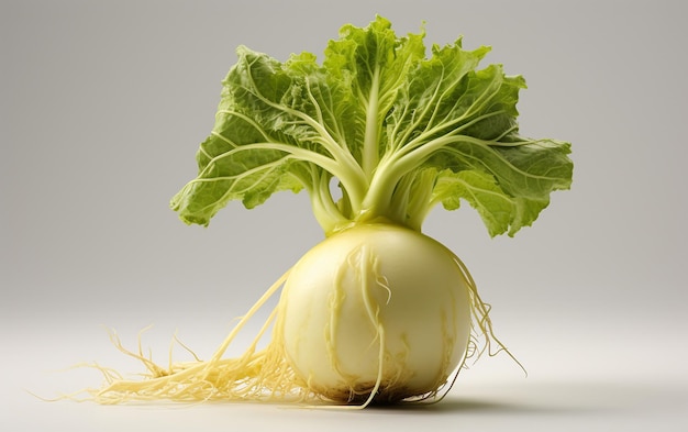 Kohlrabi aislado en un fondo claro