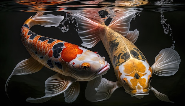 Koi fischt Illustration