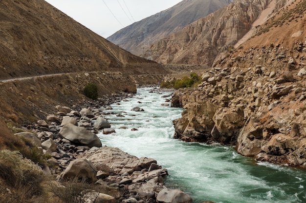 Kokemeren-Fluss, Gebirgsfluss in der Region Naryn in Kirgisistan.