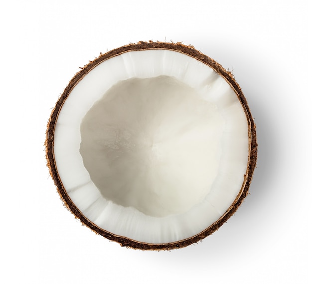Kokosnuss halb isoliert