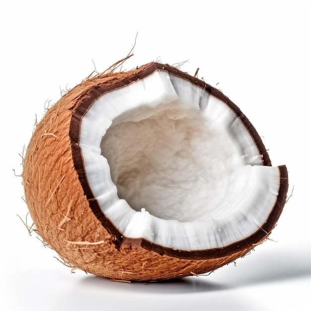 Kokosnuss lokalisiert auf weißem Hintergrund