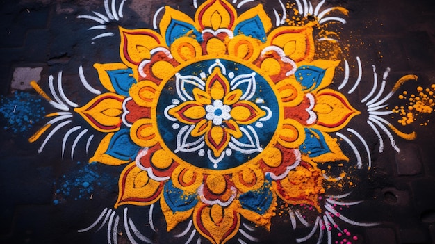 Kolam mandala tradición india