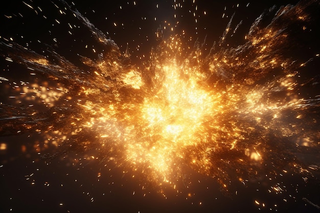 Kollidierende Partikel bilden eine blendende Lichtexplosion 00605 00