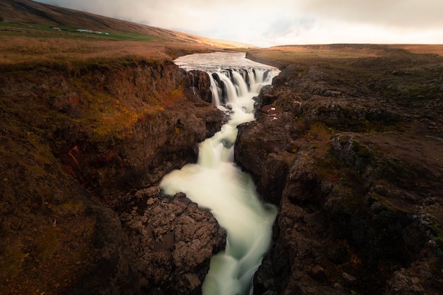 Kolugljúfur Canyon en el norte de Islandia.