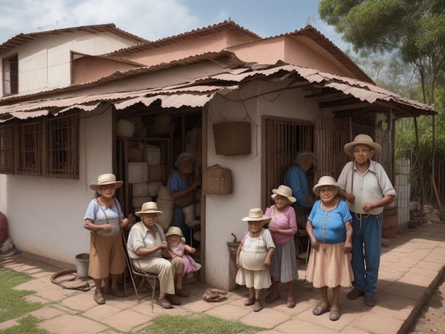 Kolumbianisches Familienfoto