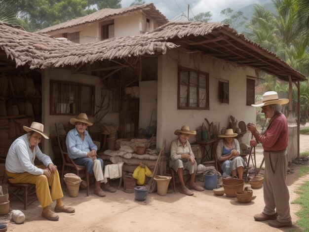 Kolumbianisches Familienfoto